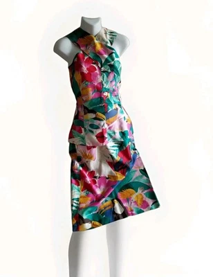 1980s vintage tropical women's Italian  Designer Fiorentini 2 Pc Halter Skirt - Image 1 of 4