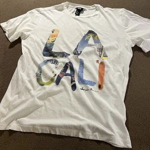H&M LA CALI LOS ANGELES CALIFORNIA HAMPTON BEACH PRINTED GRAPHIC MEDIUM T-SHIRT - Picture 1 of 9