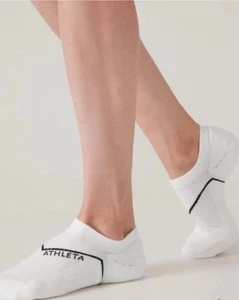 Neu ohne Etikett Athleta Everyday unsichtbare Knöchelsocken M/L (7-9,5) weiß 3 PAAR - Bild 1 von 5