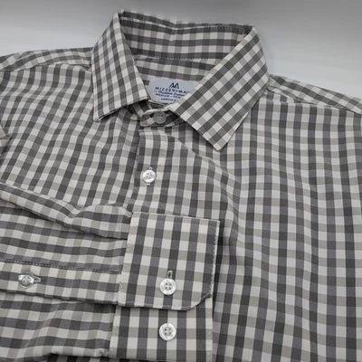 Mizzen & Main Trim Fit Gingham Check Long Sleeve Button Down Shirt Men's Size M - Image 1 of 4