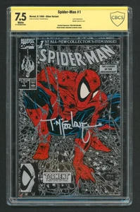 Spider-Man #1 Silver var CBCS 9.6 NM+ WHITE pgs signed Todd MCFARLANE not CGC - Bild 1 von 1