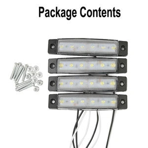 Quality Led Strip Light 3.8 X 0.8 X 0.4 Inch 4 Pcs 6 LED 6000K Utility - Picture 1 of 12