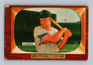 1955 Bowman #132 Harvey Kuenn (Kueen ERR back) LOW GRADE Vintage Baseball Card - Picture 1 of 2