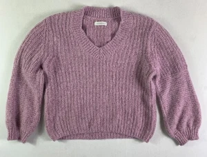 outerknown Jupiter Pullover Kaschmir Damen Small Rosa Cropped Langarm - Bild 1 von 4