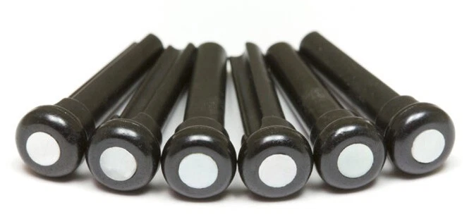 Pinos de ponte de apresentação Graph Tech TUSQ, 4mm preto/madrepérola (6 peças) - Imagem 1 de 1