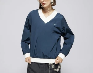 Nike Essential Loose UV Woven V-Neck Top Armory Navy Women’s Large FV7649-480 - Bild 1 von 6