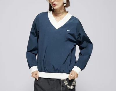 Nike Essential Suelto UV Tejido Cuello en V Top Armory Azul Marino Para Mujer’s Grande FV7649-480 Foto 1 de 4