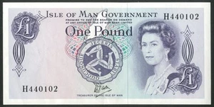 Isle of Man, Government, 1 Pound, (1979), Dawson sig., BNYB IM33a, sehr guter Zustand - Bild 1 von 2