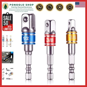 Versatile 3-Piece Chrome Vanadium Socket Adapter Set for Easy Automotive Repairs - Picture 1 of 11