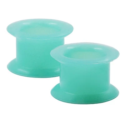 1 par de tapones gruesos de silicona para piel de oreja túneles de carne medidores de oreja pendientes de piel de oreja Foto 1 de 4