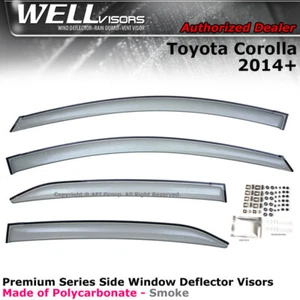 WELLvisors For Toyota Corolla 14-18 Side Clip on Window Visors Clip-on - Picture 1 of 9