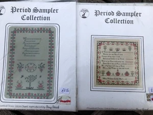 2 x Gráficos de puntada de ciervo de colección de muestras de época de los museos de la ciudad de Sheffield - Imagen 1 de 3