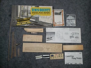 Vintage Scientifico H.M.S. Bounty Wood Model Kit Serie Nave Collezionisti - Completo - Foto 1 di 9