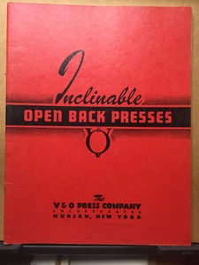 Vtg V&O Press Company Catalog Open Back Presses Machine Tools Cat No 45 - Picture 1 of 9