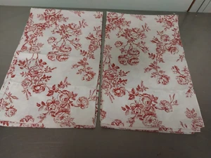 Ralph Lauren Cottage Hill RED & White 3 Standard Pillowcases 100% Cotton - Picture 1 of 7