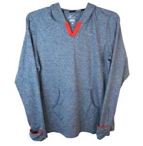 Nike Dri-Fit Running Long Sleeve Pullover Hoodie Women's XL Gray Hand Warmers - Picture 1 of 10