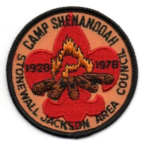 Camp Sale: 50th 1978 Camp Shenandoah (Stonewall Jackson Area Council) Patch - Picture 1 of 1