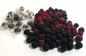 Kunsthimbeere Brombeere Set zum Basteln Dekor 104 Stück Harz - Bild 1 von 8
