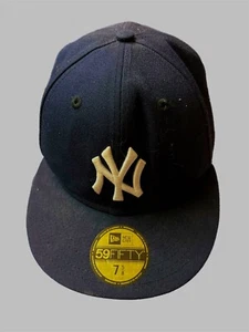 New York Yankees New Era Auténtico Sobre el Campo 59FIFTY Sombrero Ajustado Azul Marino 7 3/8 - Imagen 1 de 6