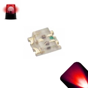 50 x 0606 0603 LED SMD rosso lampeggiante lento ultra luminoso nano - Foto 1 di 3