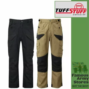 Mens TuffStuff Elite Ripstop Work Trouser Knee Pad Pocket Triple Stitched Bottom - Picture 1 of 5