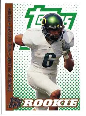 2006 DPP ROOKIE DEMETRIUS WILLIAMS#121 OREGON DUCKS BALTIMORE RAVENS ROOKIE RC - Image 1 of 2