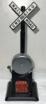 VINTAGE MARX O-GAUGE RAILROAD CROSSING BELL - TESTED - WORKS GREAT - Image 1 of 4