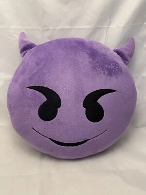 Travesseiro roxo emoji Evil 😈 - Imagem 1 de 4