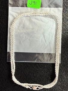 91. 24" Sterling Silver Popcorn Chain,3mm, 11.81 g - Picture 1 of 1