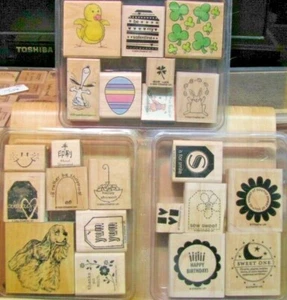 Holzblock Handstempel Konvolut mit 22 Briefmarken zum Einpreis - Bild 1 von 7