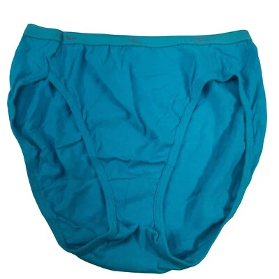 Braguita Hanes para mujer talla 7 grande corte alto azul claro nueva sin etiquetas Foto 1 de 4