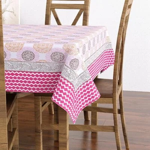 Cotton 6 Seater Table Cloth Rectangular Printed Table Cover 60 x 90 Inch, 1 Pc - Picture 1 of 101