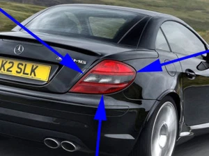 MERCEDES-BENZ SLK-CLASS SLK300 SLK350 SLK55 RIGHT TAILLIGHT ASSEMBLY GENUINE 05+ - Picture 1 of 2