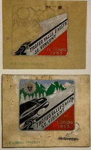 ST VINCENT VAL D’AOSTA 1953 BOZZETTO PLACCHETTA AUTO TROFEO VALLE D’AOSTA - Picture 1 of 6