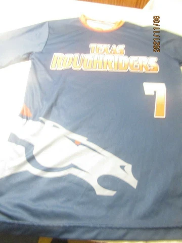 Texas RoughRiders #7 Men’s Medium  Shirt Pullover Polyester  42 chest Medium  (P Cover