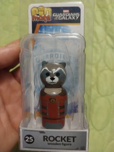 Marvel Guardians Of The Galaxy Rocket Wooden Pin Mate Figure #25 - Image 1 of 1