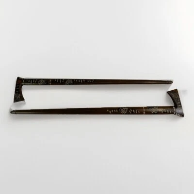 "2 X Bastón de madera grabado Zakopane bastón pulidor mango de hacha 28"" - decoración" Foto 1 de 4