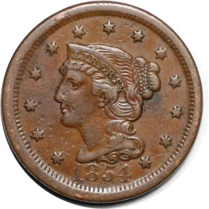 1854 Großer Cent - vz - Bild 1 von 2