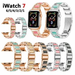 Opal Diamentowa bransoletka na rękę iwatch pasek do Apple Watch 7 6 5 4 3 2 1 SE - Zdjęcie 1 z 20