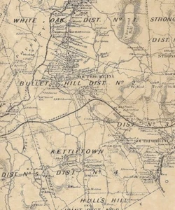 Southbury South Britain Kettletown Southford CT 1868 Maps Homeowners Names Shown - Picture 1 of 6