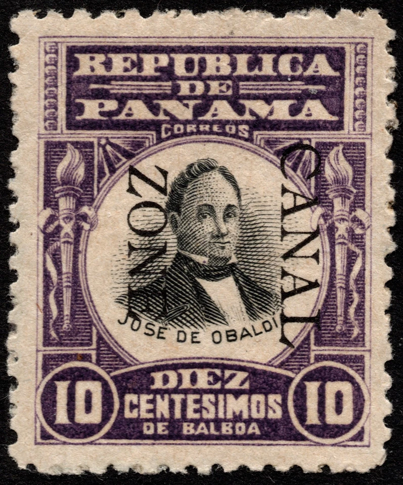 Canal Zone Stamp Scott # 26 Mint F-VF - 10 Cents Violet & Black Portrait Issue - Image 1 of 1