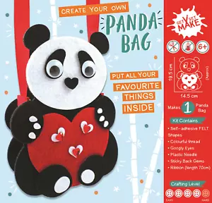 Get Set Make Create Your Own Panda Bag Felt Kids Craft Kits - Picture 1 of 7