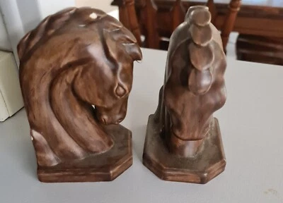 Horse-Head Bookends , Stamped , Vintage , In Great Condition - image 1 of 4