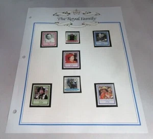 1986 QUEEN ELIZABETH II 60TH BIRTHDAY ASCENSION ISLAND STAMPS & ALBUM SHEET - Picture 1 of 8