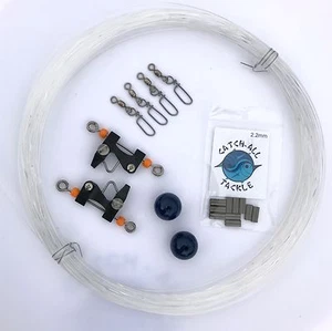 Kit de estabilizador de línea transparente - bolas de parada, clips de estabilizador, broches de presión, crimpadoras, línea de 100 pies - Imagen 1 de 1