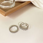 Fashion Sparkling Zircon Ring For Women Exquisite Temperament Opening Rin Sfb