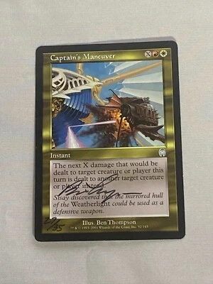 MTG Captain's Maneuver Artist Proof and Signature Signed Thompson - Image 1 of 2