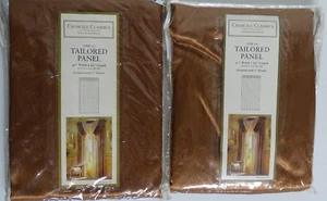 Croscill Classics Tailored Curtain Panel Paris Style 9019 Terracotta Set of 2 - Picture 1 of 6