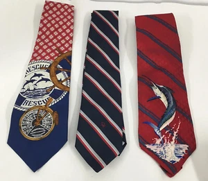 Ralph Lauren, Guy Harvey,Christian Dior,Nautical,Blues Reds Mens Ties - Picture 1 of 18