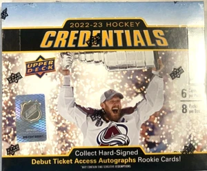 2022-23 Upper Deck Credentials Hockey Factory Sealed Hobby Box - Picture 1 of 3